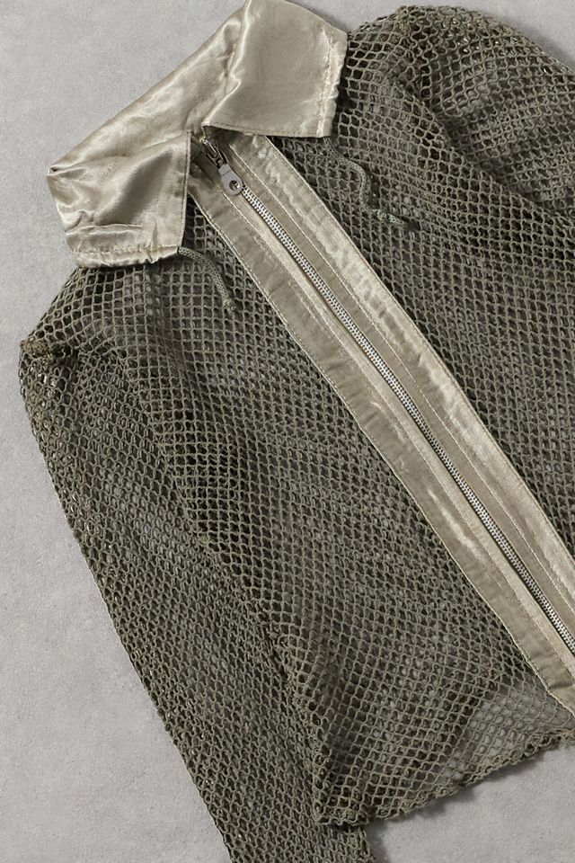 Urban Renewal One-Of-A-Kind Julien Mesh Zip-Through Top #1