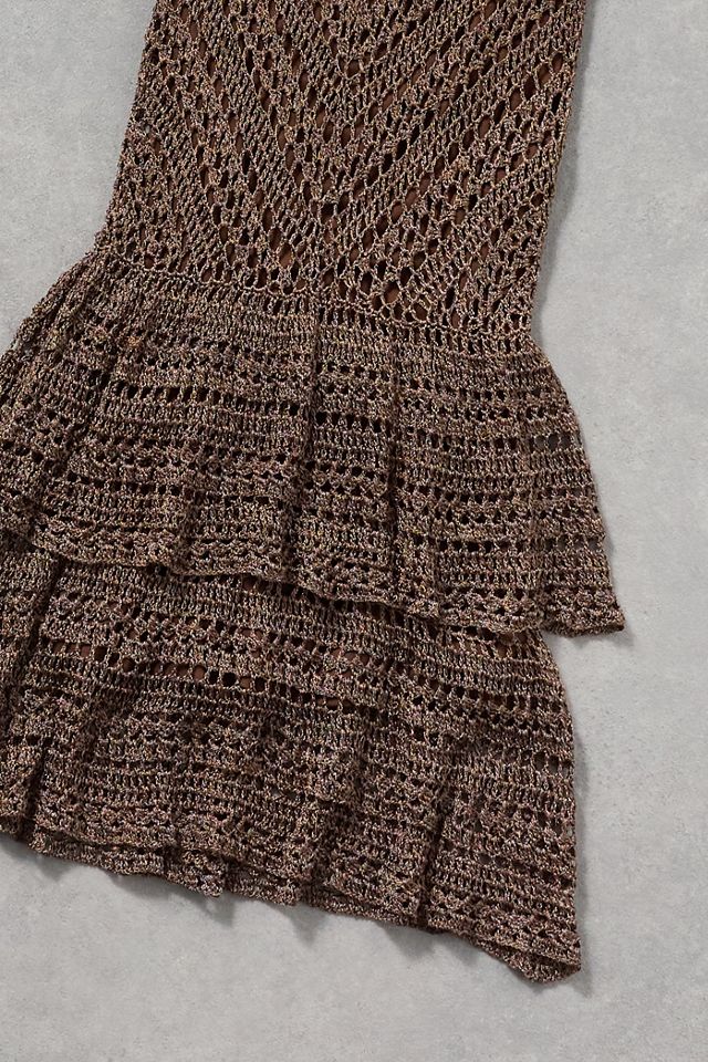 Urban Renewal One-Of-A-Kind Crochet Ruffle Mini Dress #1