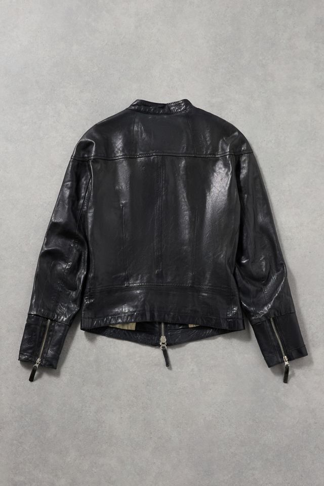 Urban Renewal One-Of-A-Kind Black Zip-Up Leather Jacket #2