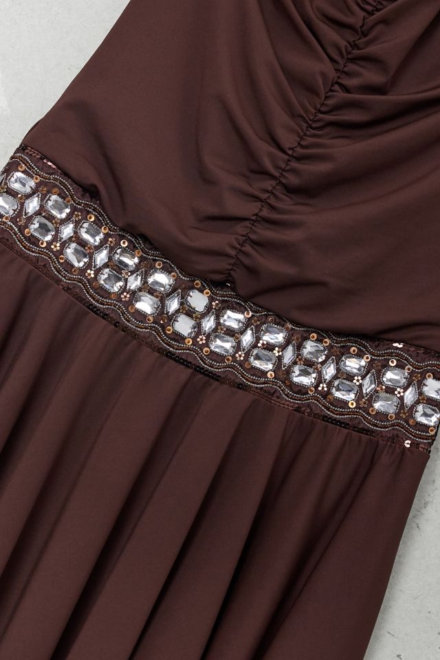 Urban Renewal One-Of-A-Kind Top Studio 10 Brown Mini Dress #3
