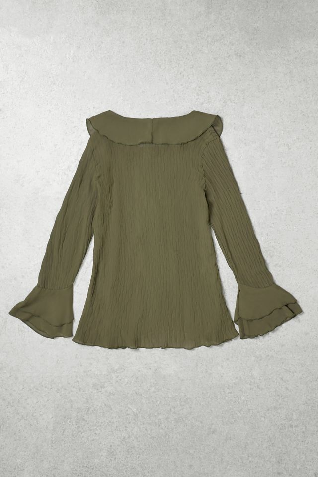 One-of-a-Kind Grunge Sheer Plisse Shirt #2