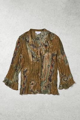 One-of-a-Kind Grunge Paisley Print Shirt