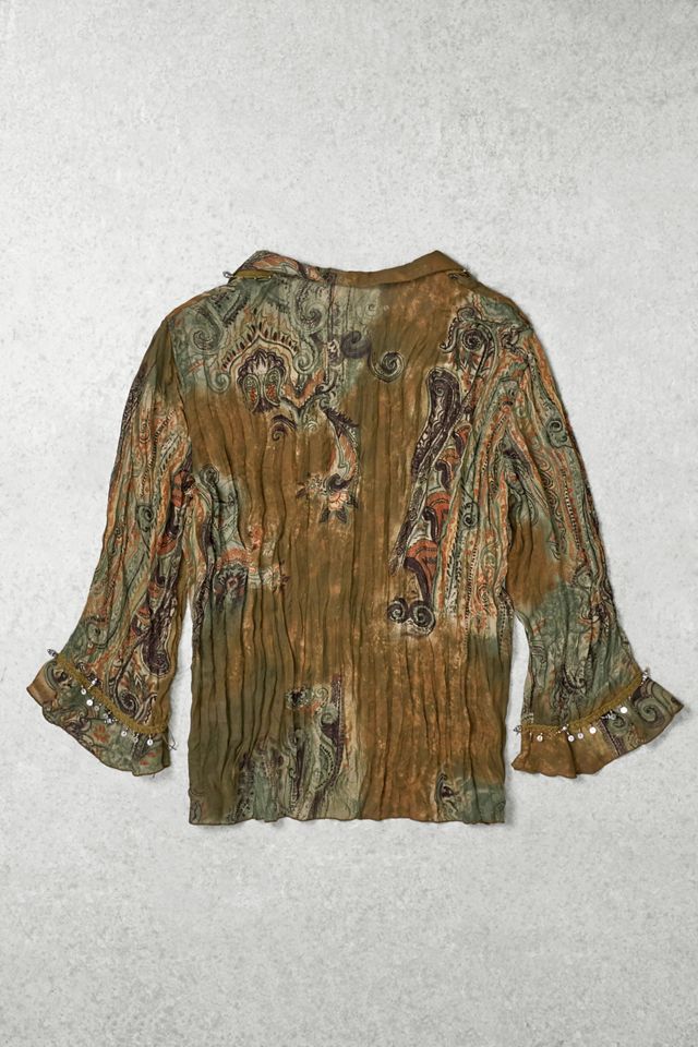 One-of-a-Kind Grunge Paisley Print Shirt #2
