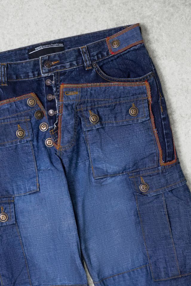 One-of-a-Kind Grunge VSCT Patch Raw Denim Jeans #1