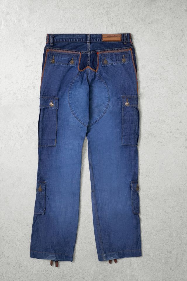 One-of-a-Kind Grunge VSCT Patch Raw Denim Jeans #2