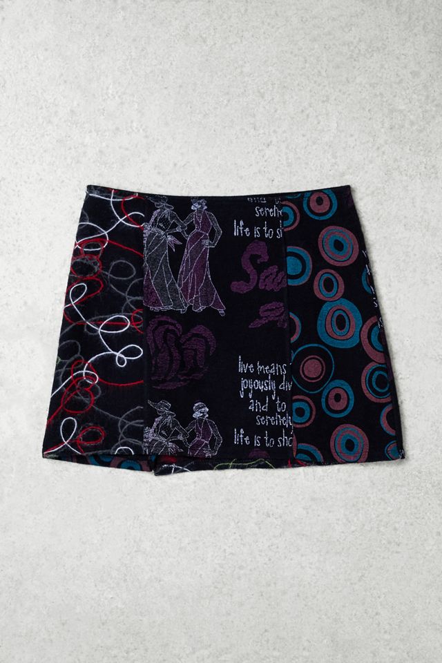 One-of-a-Kind Grunge Cache Cache Spots & Swirls Mini Skirt #3