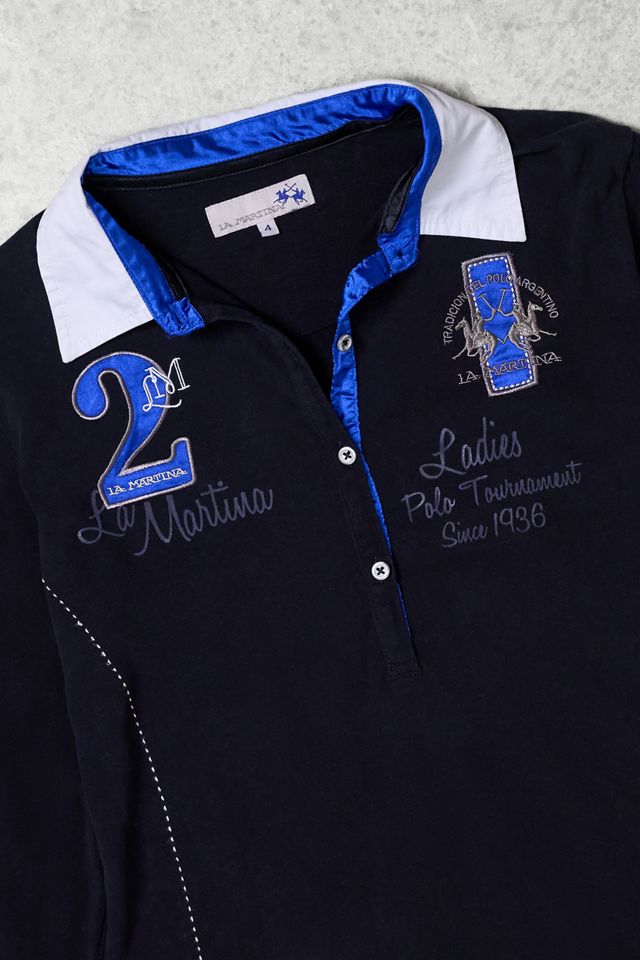 One-of-a-Kind Grunge La Martina Satin Trim Polo Shirt #1