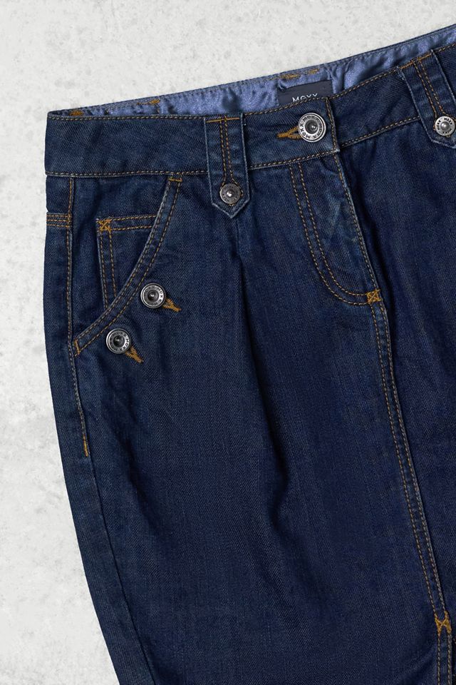 One-of-a-Kind Grunge Mexx Raw Denim Awkward Skirt #2