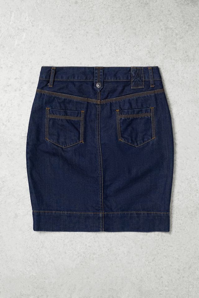 One-of-a-Kind Grunge Mexx Raw Denim Awkward Skirt #3