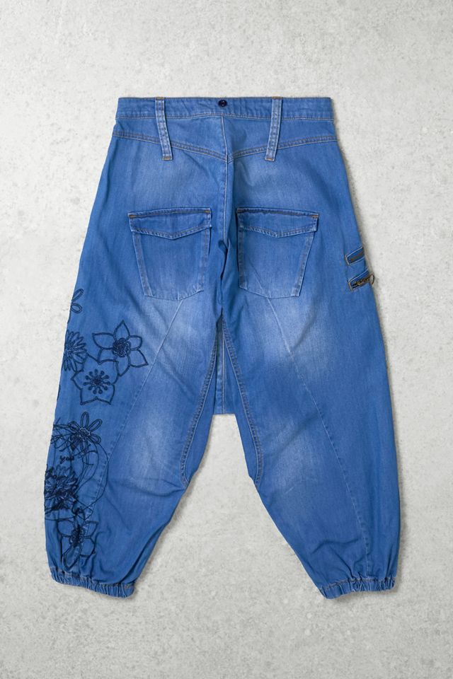 One-Of-A-Kind Grunge Desigual Low Rise Denim Capri #2