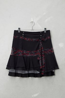 Urban Renewal One-Of-A-Kind Kwomen Black Ruffle Skirt
