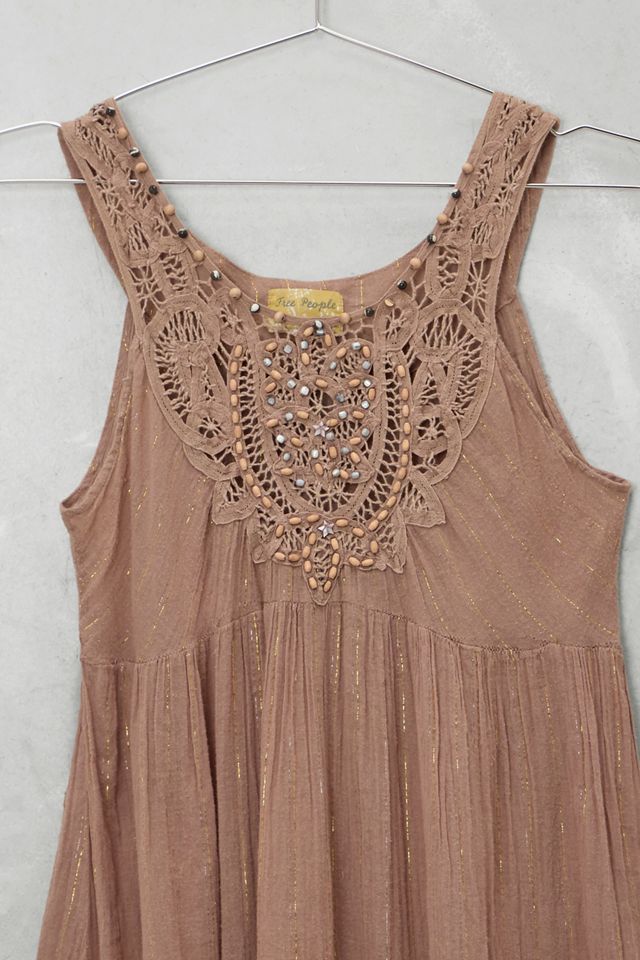 princess polly baby blue dress Urban Renewal One-Of-A-Kind Free People Beaded Dress