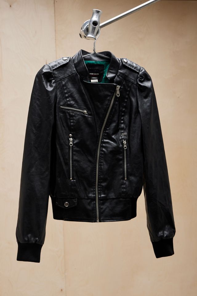 New look vintage leather on sale jacket