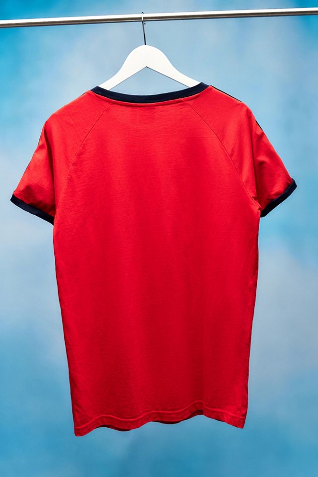 Urban Renewal One-Of-A-Kind Red adidas Ringer T-Shirt #2