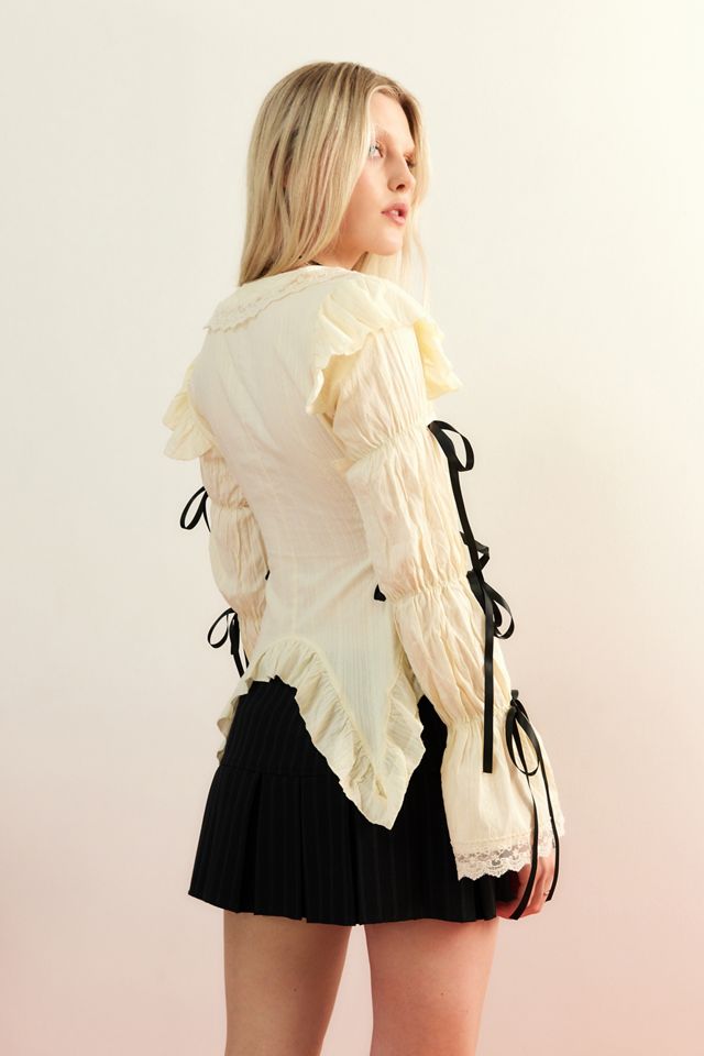 Urban Renewal One-Of-A-Kind Lace-Up Shirt #4