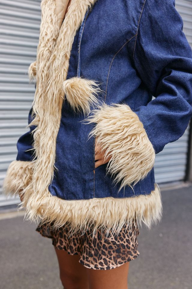 Urban Renewal One-Of-A-Kind Denim & Faux Fur Jacket #2