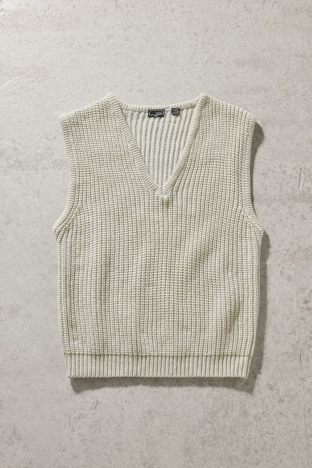 Urban Renewal One-Of-A-Kind Cream Knit Vest #1