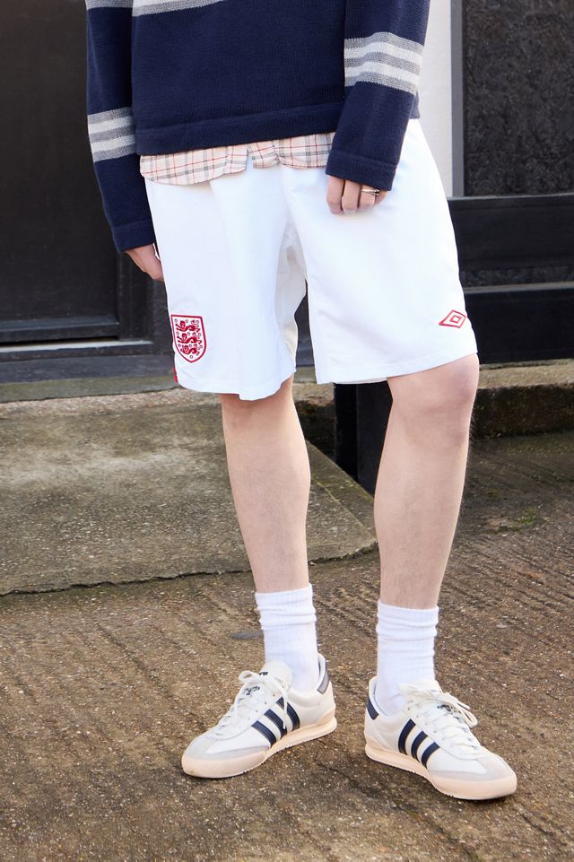 Urban Renewal One-Of-A-Kind White Umbro England Shorts #1