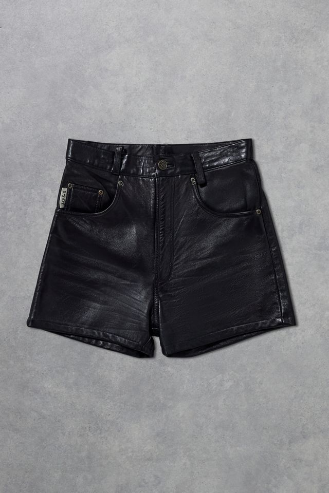 Urban Renewal One-Of-A-Kind Linus Black Leather Shorts