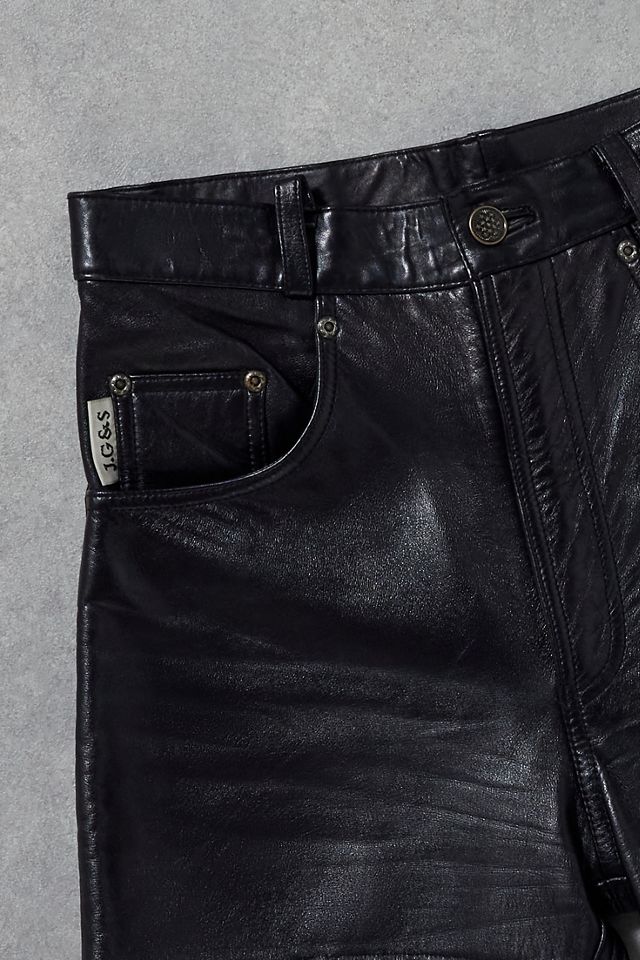 Urban Renewal One-Of-A-Kind Linus Black Leather Shorts #1