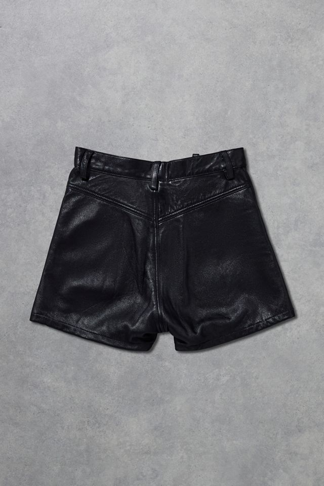 Urban Renewal One-Of-A-Kind Linus Black Leather Shorts #2