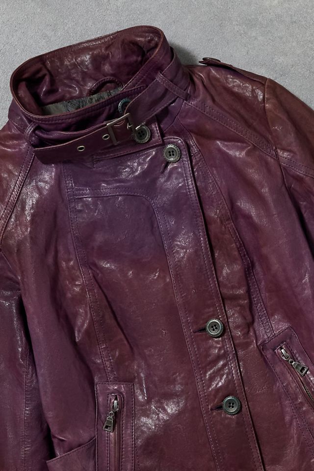 Urban Renewal One-Of-A-Kind Danier Purple Leather Biker Jacket #1