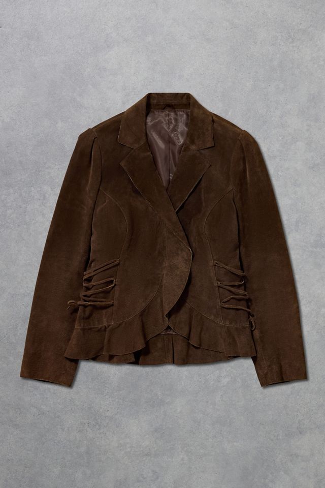 Urban Renewal One-Of-A-Kind Brown Suede Blazer Jacket