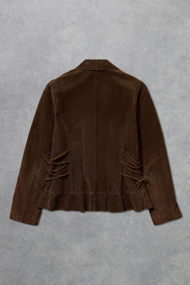 Urban Renewal One-Of-A-Kind Brown Suede Blazer Jacket #2