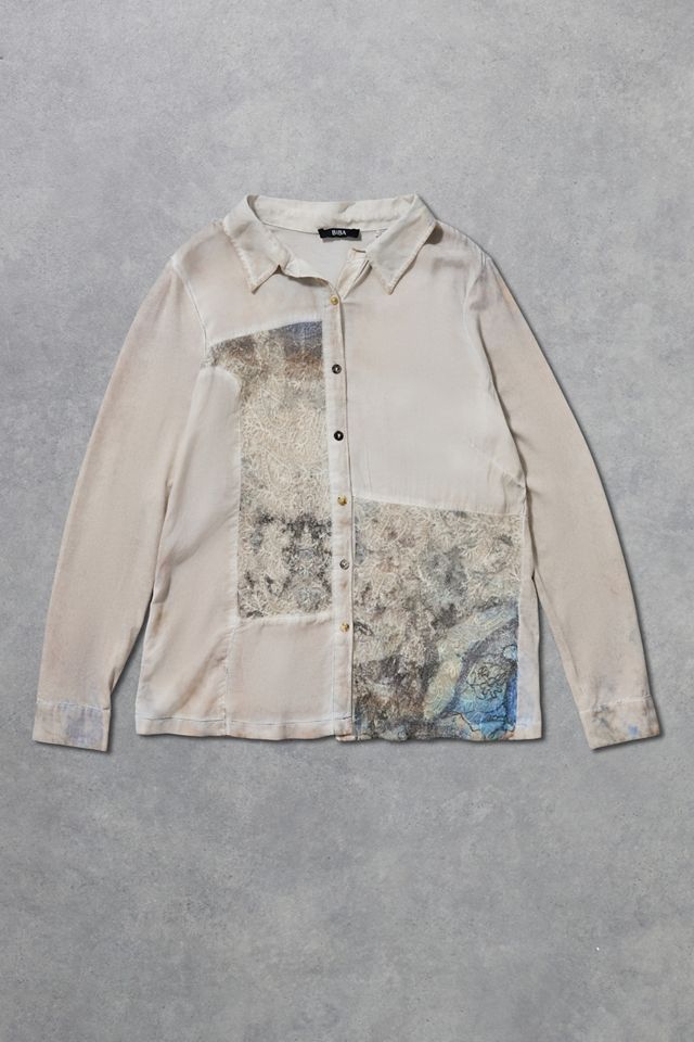 Urban Renewal One-Of-A-Kind Biba Lace Buttoned Shirt