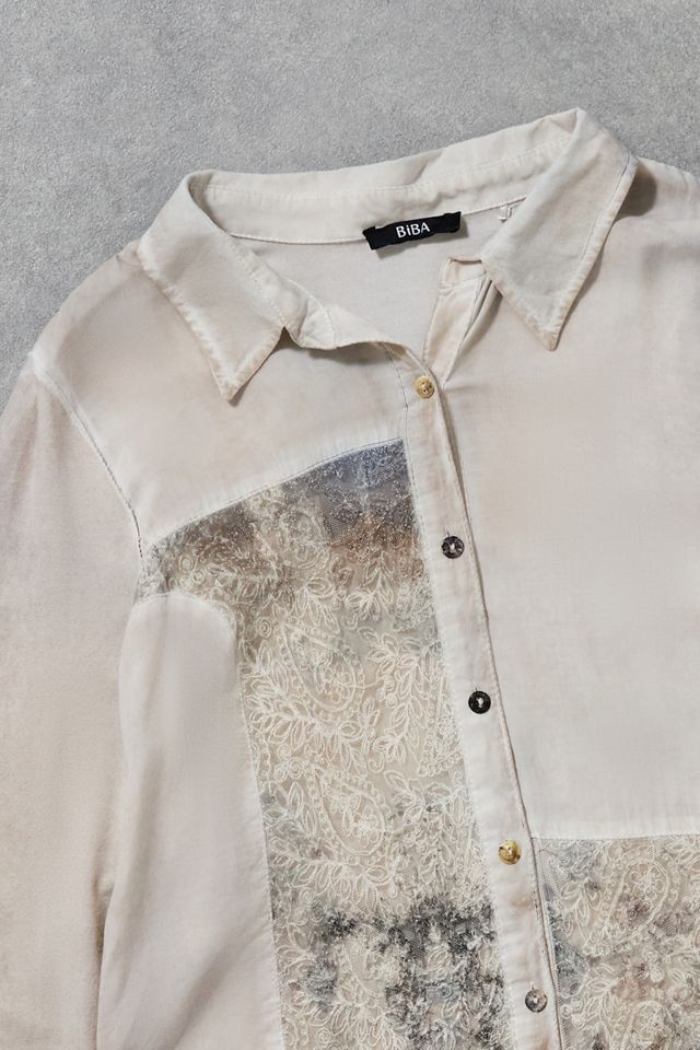 Urban Renewal One-Of-A-Kind Biba Lace Buttoned Shirt #1