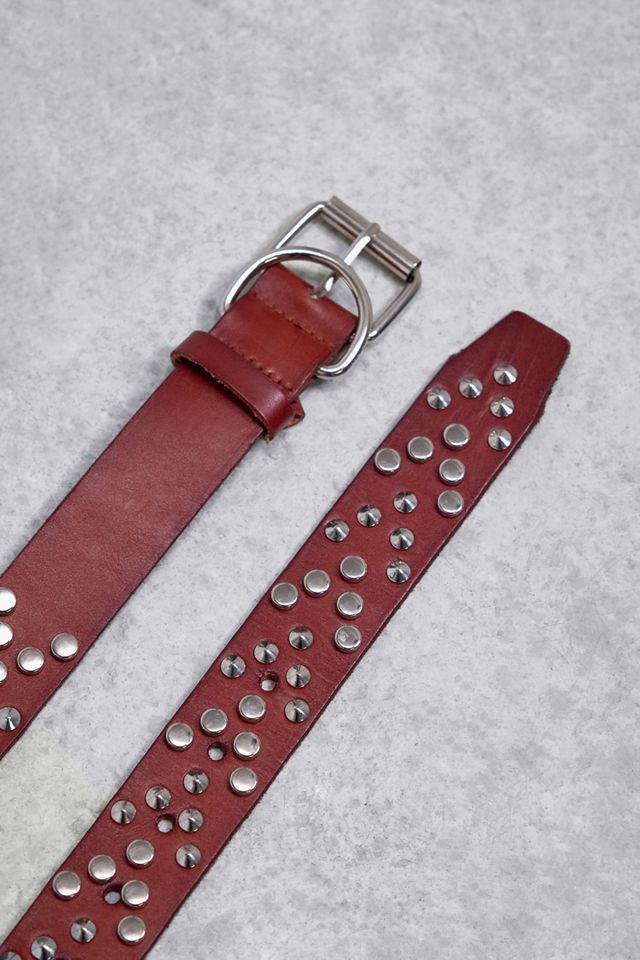 Urban Renewal One-Of-A-Kind Brown Leather Studded Belt #2