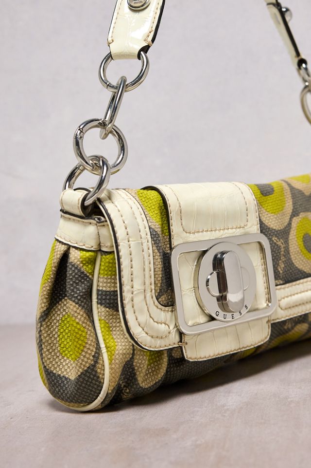 Urban Renewal One-Of-A-Kind Guess Green Floral Bag #1
