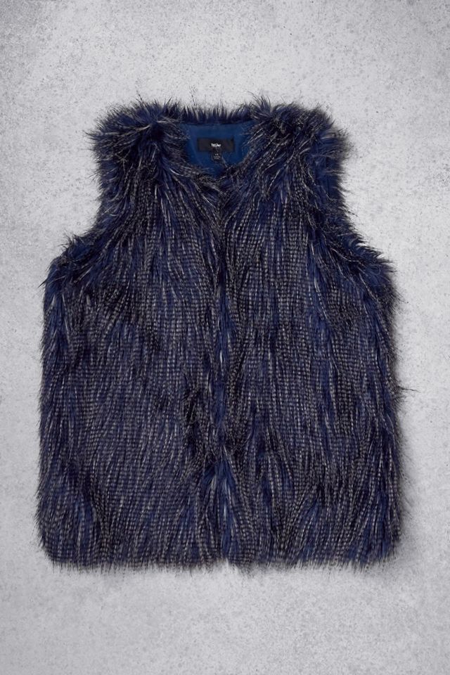 Urban Renewal One-Of-A-Kind Mossimo Blue Feather Gilet #2