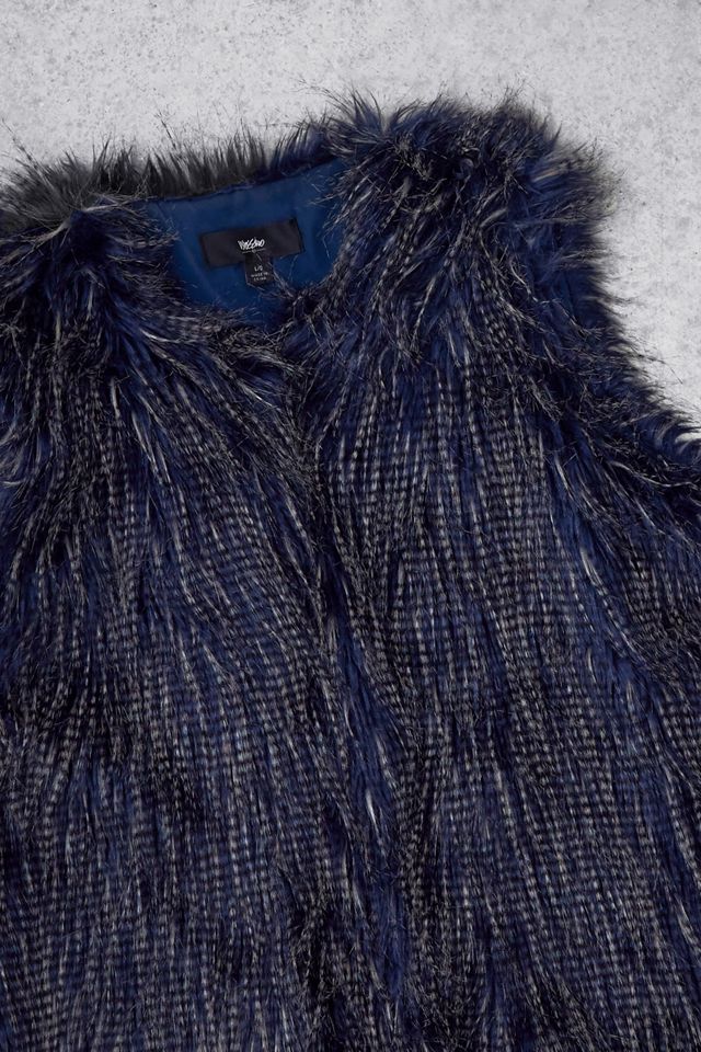 Urban Renewal One-Of-A-Kind Mossimo Blue Feather Gilet #3