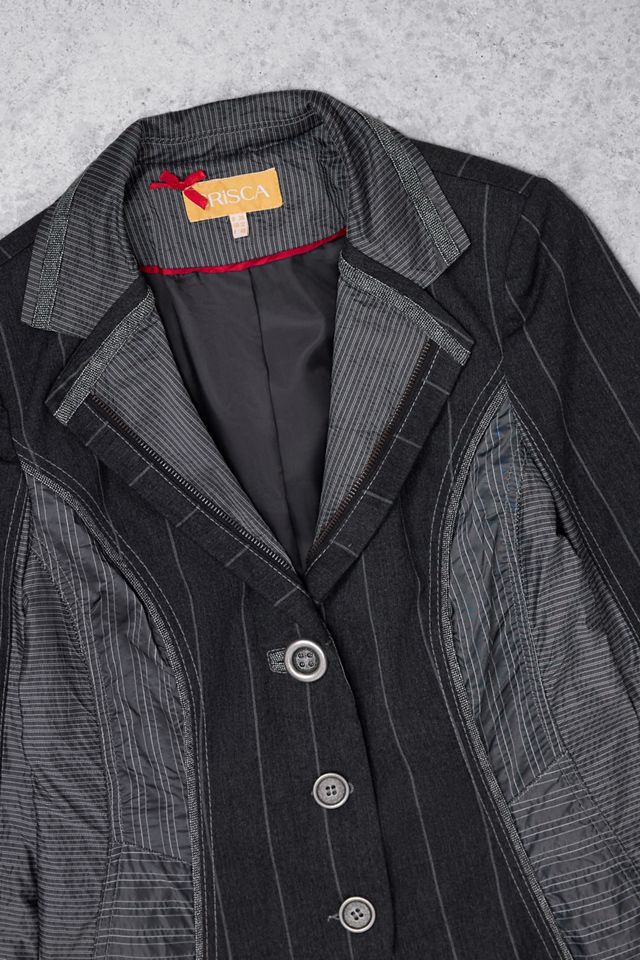 Urban Renewal One-Of-A-Kind Crisca Grey Stripe Blazer #3