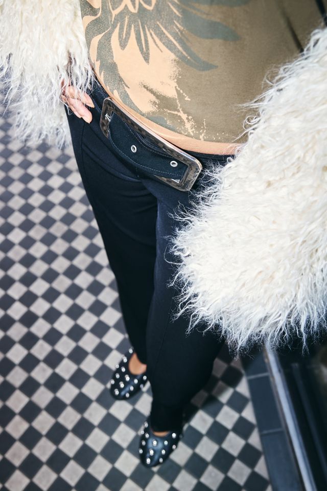 Urban Renewal One-Of-A-Kind Miss Sixty Black Flare Buckled Trousers #1