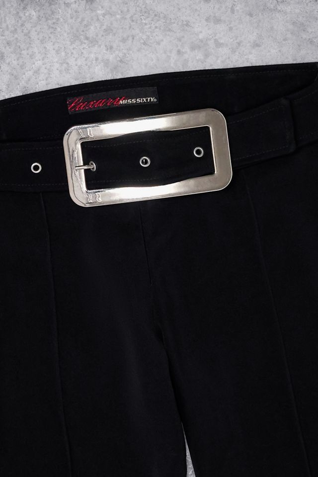 Urban Renewal One-Of-A-Kind Miss Sixty Black Flare Buckled Trousers #3