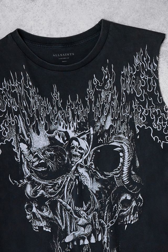 Urban Renewal One-Of-A-Kind AllSaints Skull Print Top #3