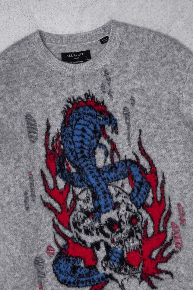 Urban Renewal One-Of-A-Kind AllSaints Snake Wool Jumper #1
