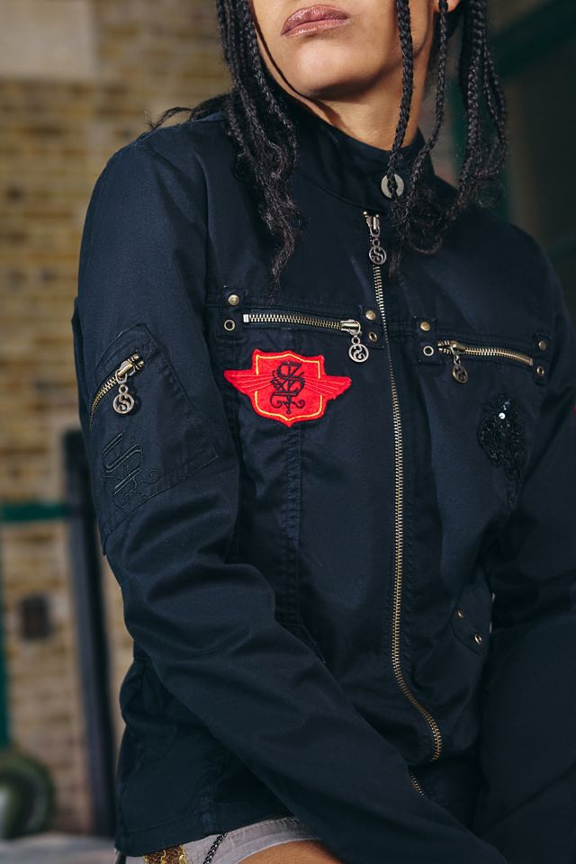 Urban Renewal One-Of-A-Kind St Martins Black Military Racer Jacket #1