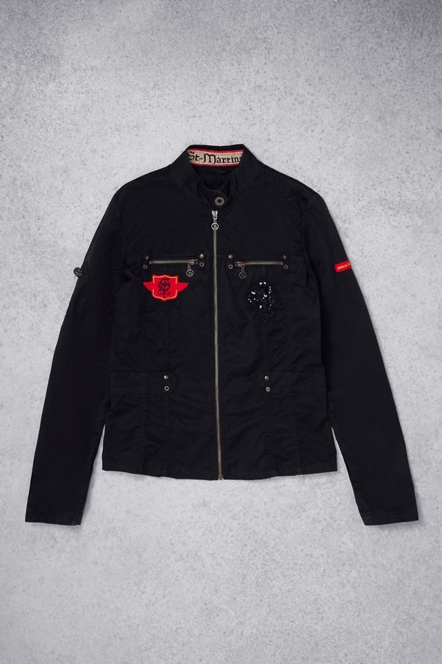 Urban Renewal One-Of-A-Kind St Martins Black Military Racer Jacket #2