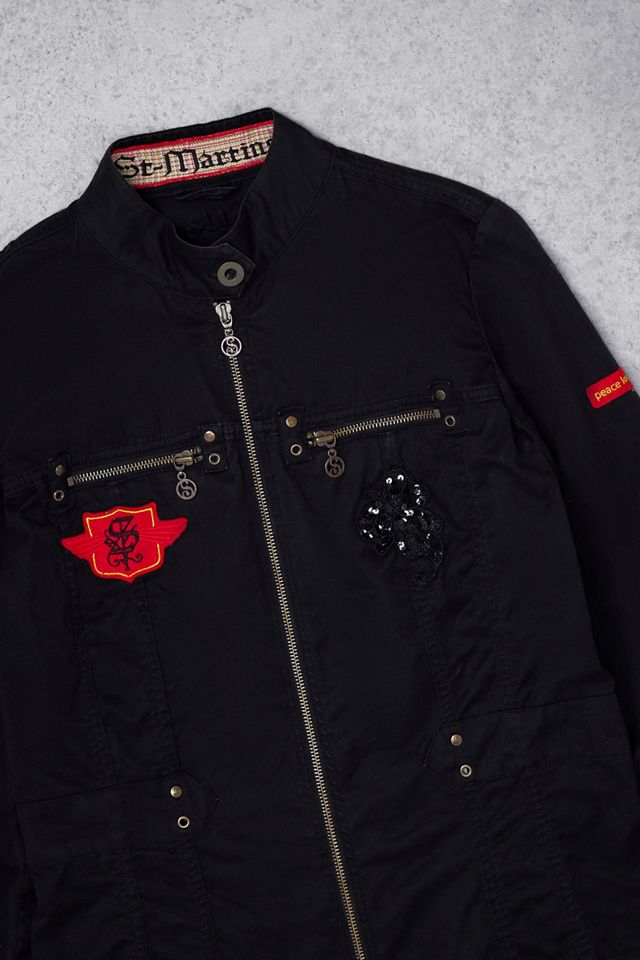 Urban Renewal One-Of-A-Kind St Martins Black Military Racer Jacket #3