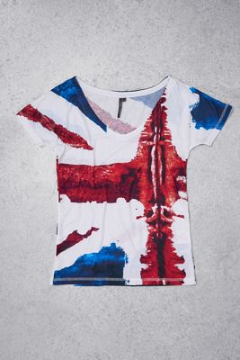Urban Renewal One-Of-A-Kind Sweaty Betty Union Jack T-Shirt