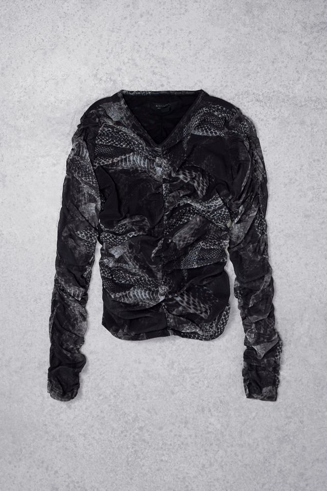 Urban Renewal One-Of-A-Kind AllSaints Snake Long Sleeve Top
