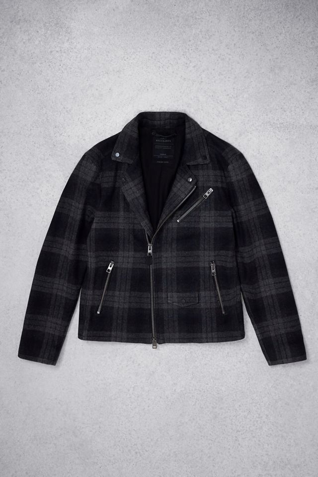 Urban Renewal One-Of-A-Kind AllSaints Black & Grey Tartan Jacket #2