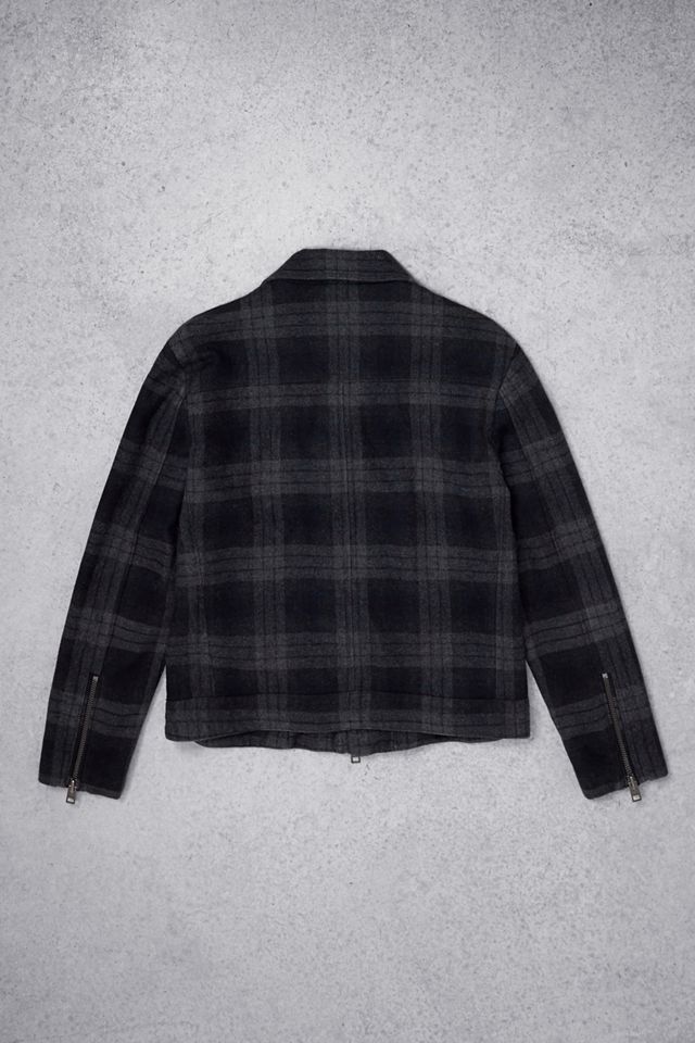 Urban Renewal One-Of-A-Kind AllSaints Black & Grey Tartan Jacket #4
