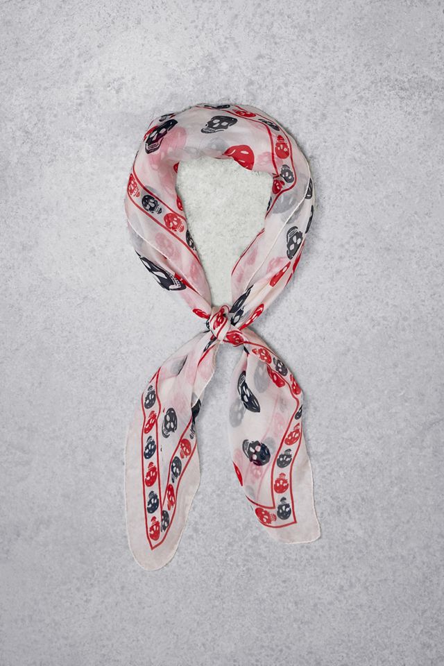 Urban Renewal One-Of-A-Kind Alexander McQueen Red & White Scarf #1
