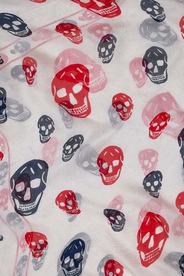 Urban Renewal One-Of-A-Kind Alexander McQueen Red & White Scarf #2