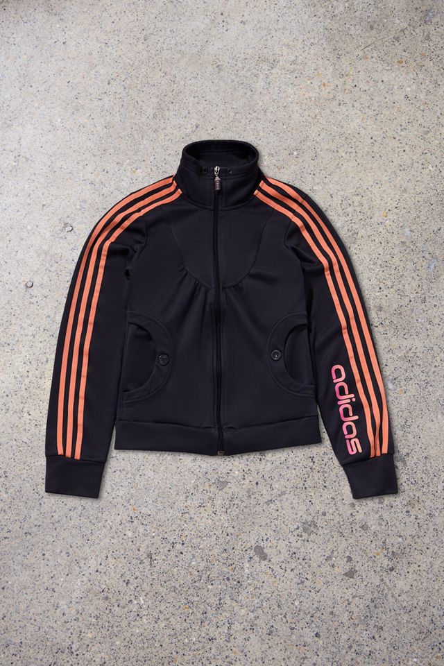Urban Renewal One-Of-A-Kind adidas Black & Orange Track Top