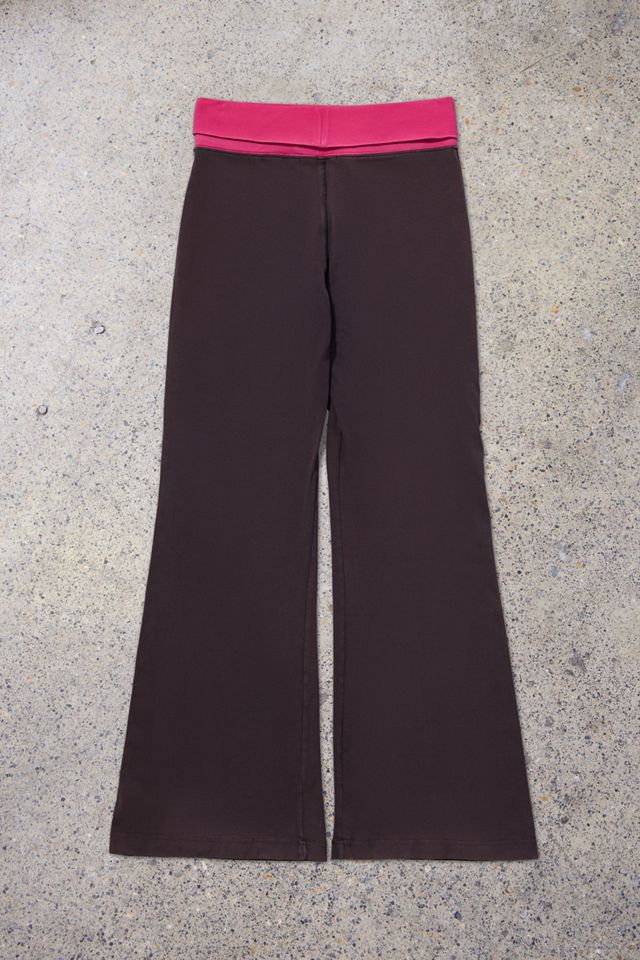 Urban Renewal One-Of-A-Kind Elle Sport Fold-Over Flare Yoga Pants #2